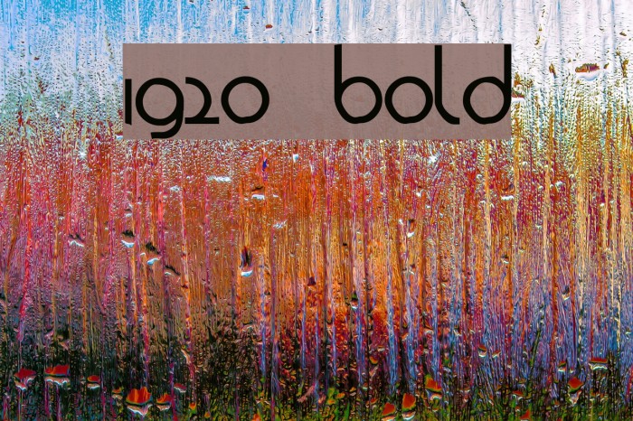 1920 Bold Font examples
