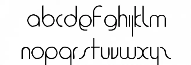 1920 Schriftart Kleinbuchstaben