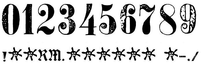 1938 STeMPEL フォント その他の文字