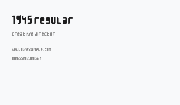 1945 Regular Business Card