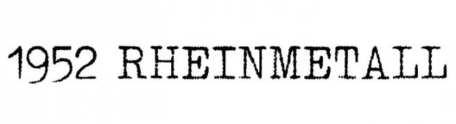 1952 RHEINMETALL  baixar fontes gratis