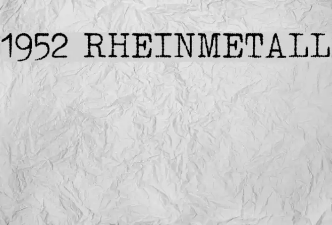 1952 RHEINMETALL フォント examples