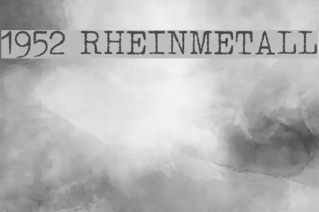 1952 RHEINMETALL フォント examples