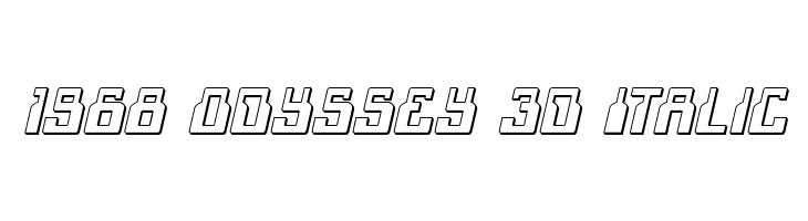 1968 Odyssey 3D Italic Font