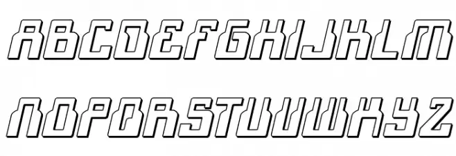 1968 Odyssey 3D Italic Caratteri MINUSCOLO
