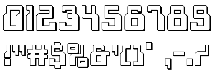 1968 Odyssey 3D Font OTHER CHARS
