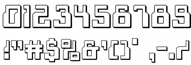 1968 Odyssey 3D Polices AUTRES CHARS