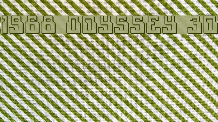 1968 Odyssey 3D Font examples