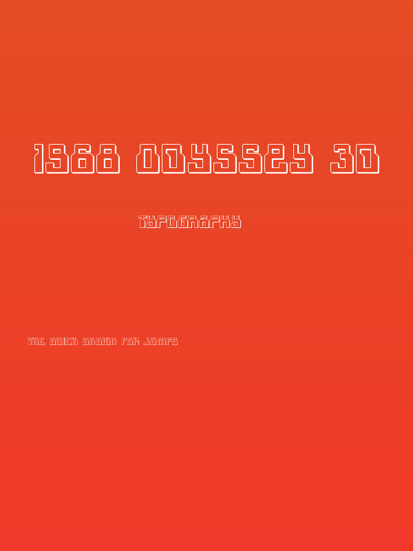 1968 Odyssey 3D Poster