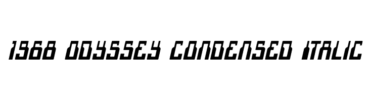 1968 Odyssey Condensed Italic Fonte