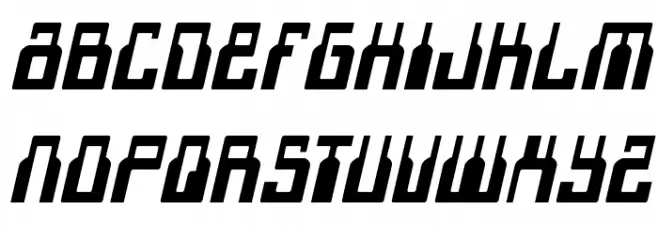 1968 Odyssey Condensed Italic 字体 大写