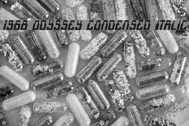 1968 Odyssey Condensed Italic フォント examples