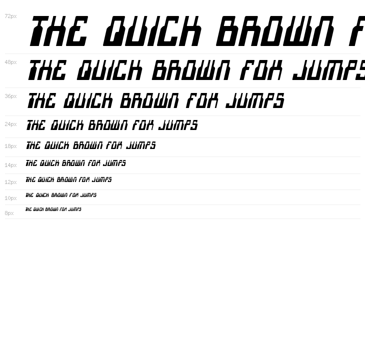 1968 Odyssey Condensed Italic Waterfall