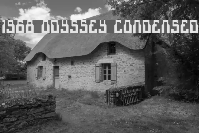 1968 Odyssey Condensed Font examples