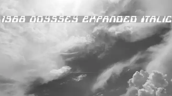 1968 Odyssey Expanded Italic フォント examples