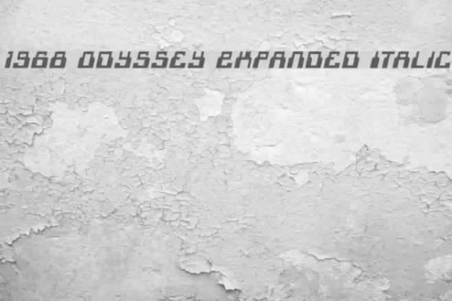 1968 Odyssey Expanded Italic フォント examples
