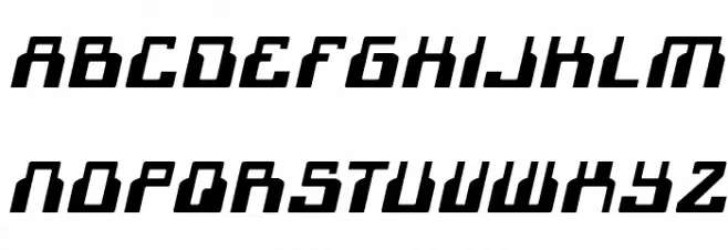 1968 Odyssey Expanded Italic フォント 小文字