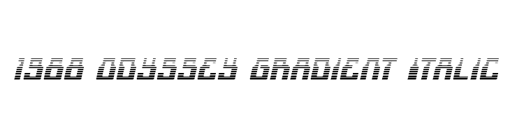 1968 Odyssey Gradient Italic Font