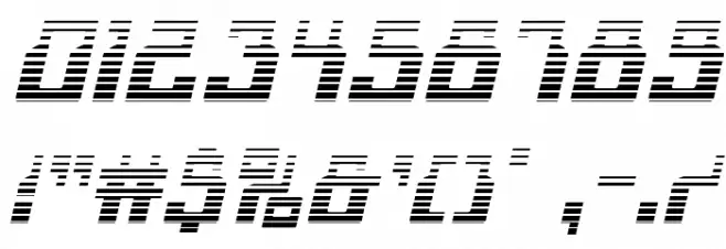 1968 Odyssey Gradient Italic Schriftart Anderer Schreiben