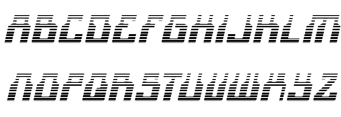1968 Odyssey Gradient Italic Font LOWERCASE