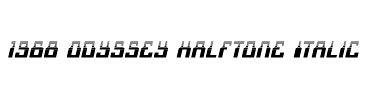 1968 Odyssey Halftone Italic Шрифта