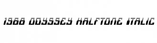 1968 Odyssey Halftone Italic  Descarca Fonturi Gratis