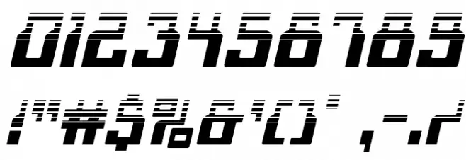 1968 Odyssey Halftone Italic フォント その他の文字