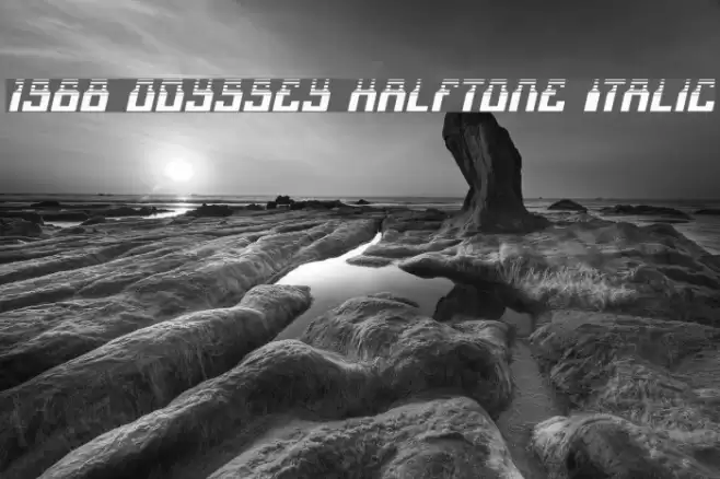 1968 Odyssey Halftone Italic フォント examples