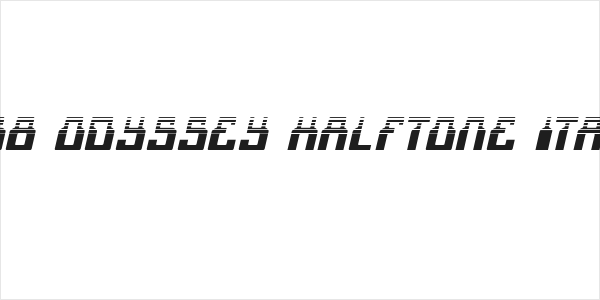 1968 Odyssey Halftone Italic Logo