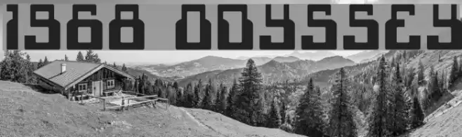 1968 Odyssey Font examples