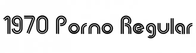 1970 Porno Regular  Free Fonts Download