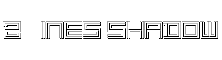 2 Lines shadow Font