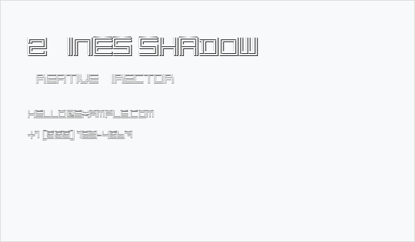 2 Lines shadow Business Card