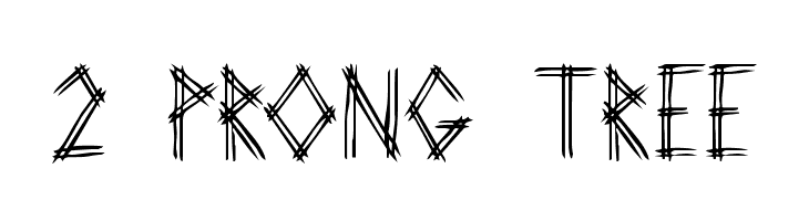 2 Prong Tree Font