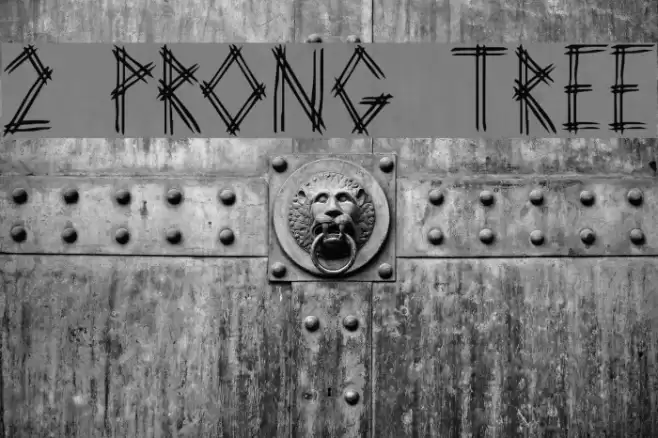 2 Prong Tree Schriftart examples