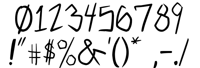 2 much coffee Font OTHER CHARS