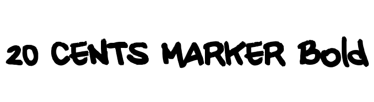 20 CENTS MARKER Bold फ़ॉन्ट