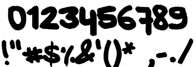 20 CENTS MARKER Bold Font OTHER CHARS