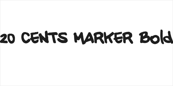 20 CENTS MARKER Bold Logo