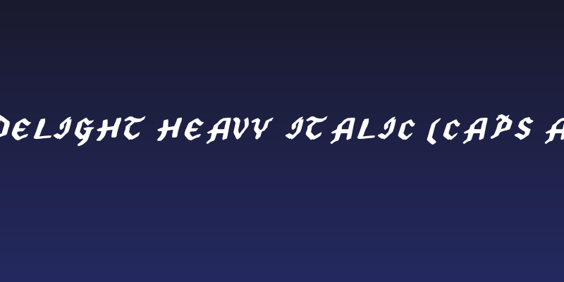 2013 Demo Hexagonal Delight Heavy Italic (Caps and numbers) for Mac Social Header