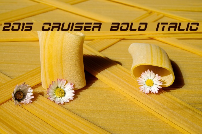 2015 Cruiser Bold Italic Шрифта examples