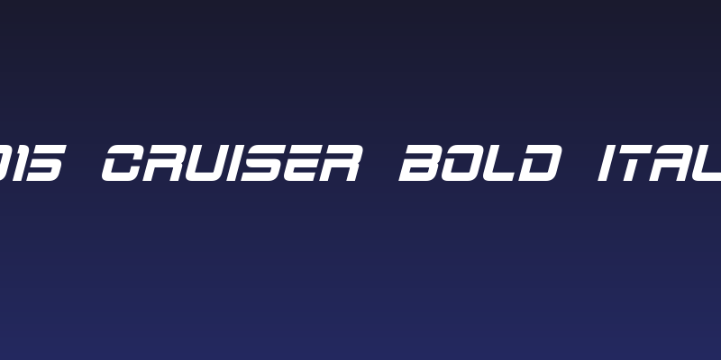 2015 Cruiser Bold Italic Social Header