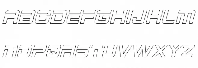 2015 Cruiser Hollow Bold Italic Fonte MAIÚSCULAS