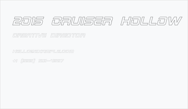 2015 Cruiser Hollow Bold Italic Business Card