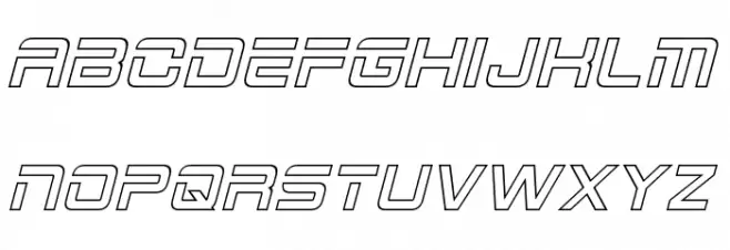 2015 Cruiser Hollow Italic Schriftart Groß
