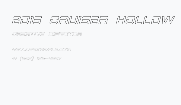 2015 Cruiser Hollow Italic Business Card