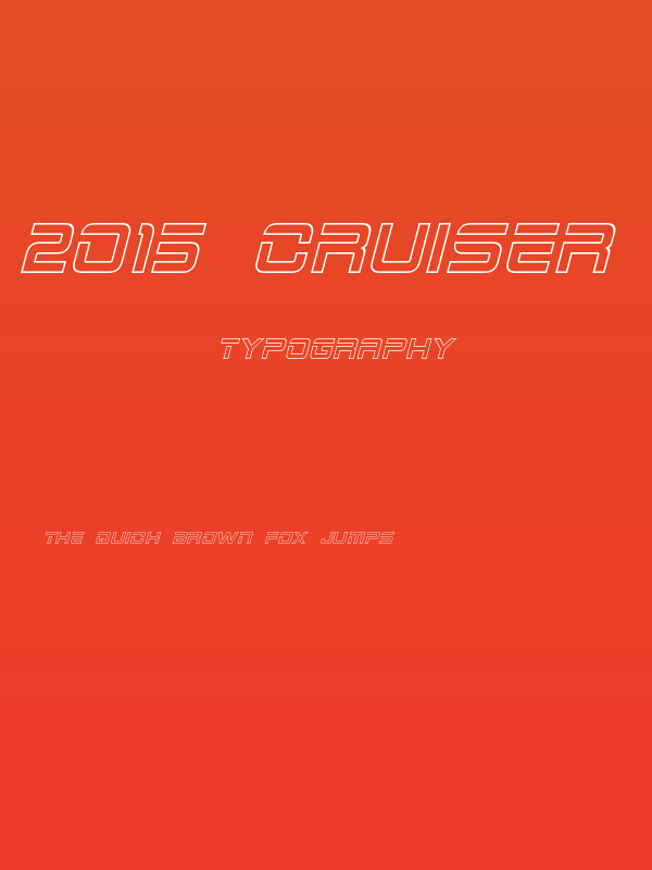 2015 Cruiser Hollow Italic Poster