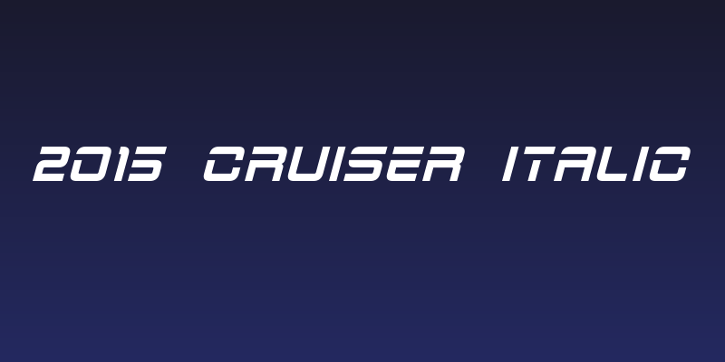 2015 Cruiser Italic Social Header