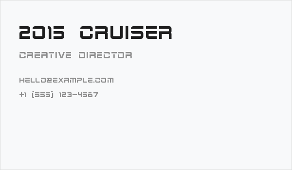 2015 Cruiser Business Card
