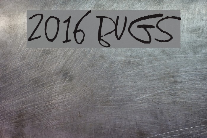 2016 Bugs Schriftart examples